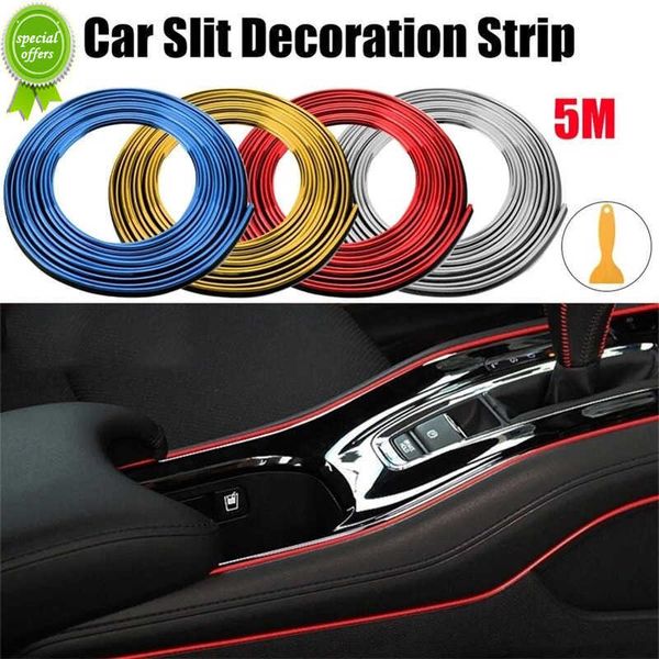 Nouveau universel voiture bricolage décoration bandes flexibles 3 M/5 M intérieur Auto moulures bâche de voiture garniture tableau de bord porte voiture style