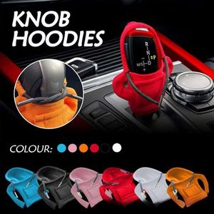 Universele auto versnellingspookhendel hoodie cover knop hoodie covers decoratie past handmatige automatische auto-interieur accessoires