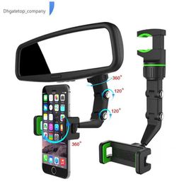 Nieuwe Universal Car Holder 360 Rotate Auto Stand achteruitzicht Mirror GPS Navigatie Auto telefoonondersteuning Multifunctionele telefoonhouder