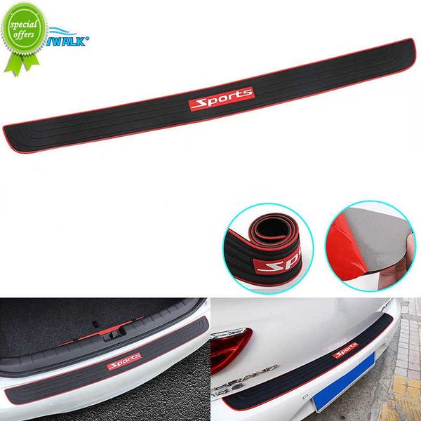 Nuevo Protector Universal para coche, tira protectora de Parachoques Trasero, molduras de goma, almohadilla, tira de cubierta embellecedora, 104/90cm, placa de alféizar de puerta de maletero de coche