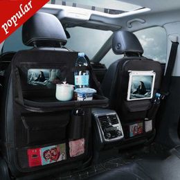 Nuevo organizador Universal de asientos de coche con bandeja, soporte para tableta, almacenamiento de varios bolsillos, almacenamiento Interior de automóviles, accesorios para coche