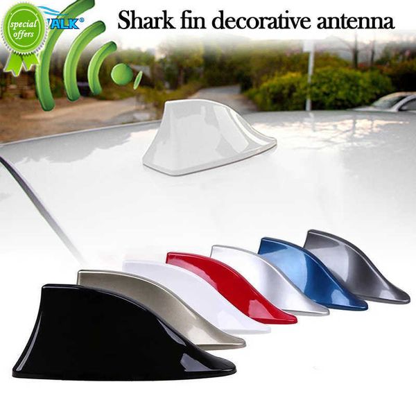 Nueva antena de aleta de tiburón de coche Universal, antenas de señal de Radio automática, antenas de techo, pegatina impermeable ABS, Base de Radio de coche, cubierta de aleta de tiburón