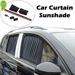 Nieuwe Universal Car Sunshade magnetische zijraam Gordijn Retureerbare zonnebrandwarmte isolatie Schaduw Venster Cover voor auto 70x39cm