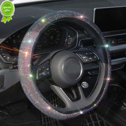 Nouveau universel de type D strass couverture de volant automatique diamant voiture Bling accessoires intérieur pour femmes filles voiture décoration