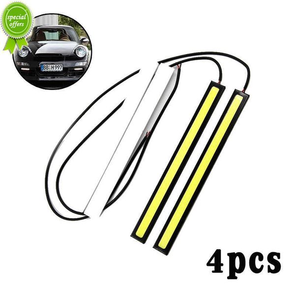 Nueva luz de circulación diurna Universal 17CM COB DRL estilo LED automóvil funcionamiento diario lámpara externa Auto barras impermeables faros antiniebla