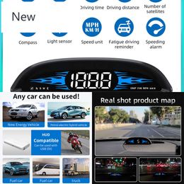 Nouveau GPS universel GPS Affichage de la tête de vitesse du compteur de vitesse Odomètre Digital Speed Hud Electronics Accessoires pour toutes les voitures