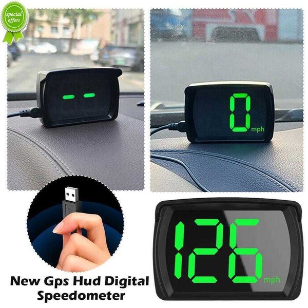 Nouvel affichage tête haute universel 2,8 pouces Led grande police compteur de vitesse numérique voiture électronique Hud Gps Kmh Plug and Play accessoires de voiture