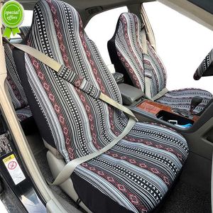 Nieuwe Universal High Back Embet Car Seat Covers Volledige set met stoelgrendelkussen Stuurwielafdekking Beschermer voor auto SUV Truck