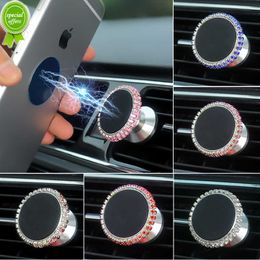 Nieuwe universele magnetische auto -telefoonhouder Magnet Mount Bling Auto -accessoires voor vrouw voor iPhone 13 12 Xiaomi Huawei Samsung OnePlus