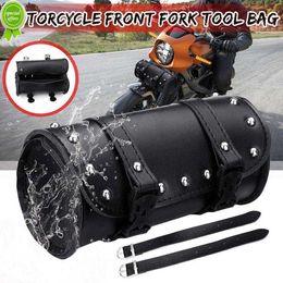 Nouveau sac de guidon de moto universel Durable sacoches étanches capacité de stockage outils de poche grand sac de support en cuir Q8Z9