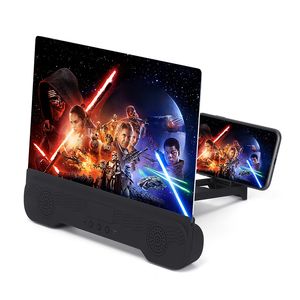 NUEVOS soportes universales para teléfono Lupa de pantalla para teléfono móvil de 14 pulgadas Altavoz estéreo Bluetooth Ampliadora de pantalla HD Luz antideslumbrante plegable k9