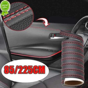 Nouveau universel en cuir PU voiture intérieur bricolage bandes décoratives tissées bandes de garniture tresse tableau de bord autocollants Protection de voiture