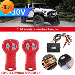 Nieuwe Universal Recovery Winch Crane Wireless Winch Dual Remote Control Remote Range Switch Controller 50M Kit voor auto Jeep SUV