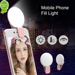 Nouveau universel Selfie lampe téléphone portable lentille Portable Flash anneau lumineux anneau pince lumière LED Selfie lumière maquillage éclairages