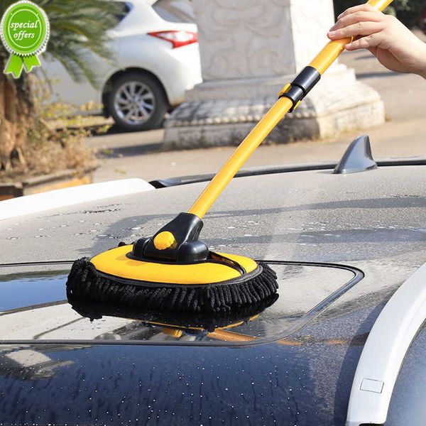 Nuevo cepillo de lavado de coches extensible Universal, mopa de limpieza de mango largo telescópico, cepillo de limpieza de coches, escoba, accesorios para automóviles, alta calidad