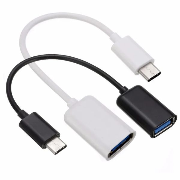 Nuevo USB universal C3.1.0 Glossy Tipo-C OTG Línea Tipo C Masculino a USB Femenino TG Data Sync Converter Cable para iPad para iPhone
