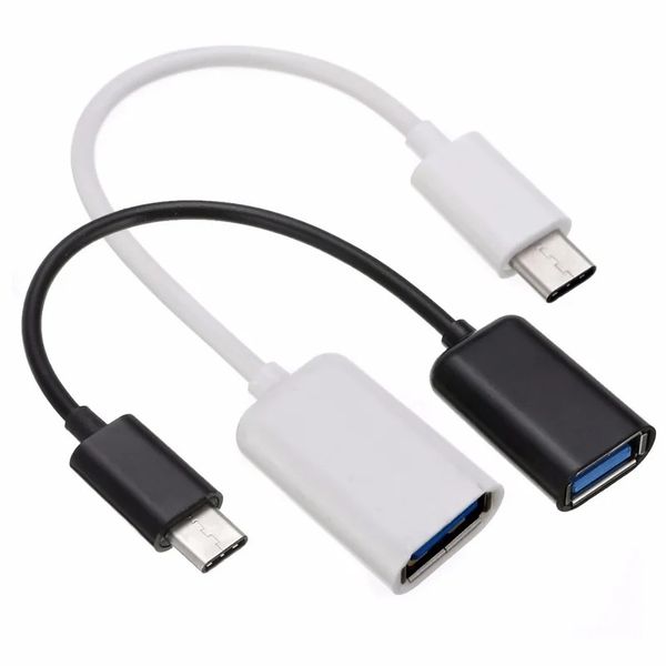 Nouveau USB USB C3.1.0 glossy Type-C OTG Ligne Type C Male à USB Femme TG Data Sync Converter Adapter Cable pour iPhone iPad