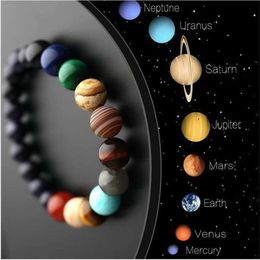 Nouvel univers galaxie huit grès bleu ciel étoilé système solaire planète Bracelet