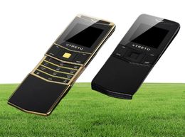 New Unlocked Luxury Gold Signature Cell phones Slider dual sim card Mobile Phone stainless steel body MP3 bluetooth 8800 Golden me5227468