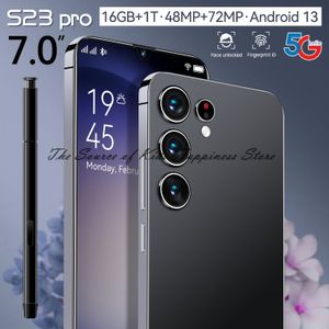 Nuevo teléfono móvil S23PRO S23Pro 7.0 HD Smartphone 4G 5G Dual SIM 48MP+72MP Camera Android 13