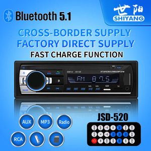 Nieuwe Update Auto Mp3 Bluetooth Speler 1din 12/24 v Optioneel Snel Opladen USB/TF/AUX kaart Invoegen Machine Fm Audio Radio