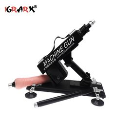Nuevas velocidades ajustables Autorables Machine Gun Gun Auto Sex Machine para mujer Velocidad de la vagina Velocidad del juguete 0450 veces Minute5249971