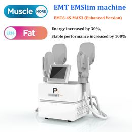 Nieuwe upgrade 4 handgrepen EMS EMT Body Contouting Slimming Emslim Machine Muscle's Stimulator Spier Strength Strength and Leg Shaping Device