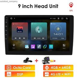 Nouvelle mise à niveau 9 pouces Android 10 autoradio 2DIN bluetooth WIFI GPS Nav Quad Core AutoRadio vidéo Audio lecteur multimédia de voiture 4 + 64/2 + 32