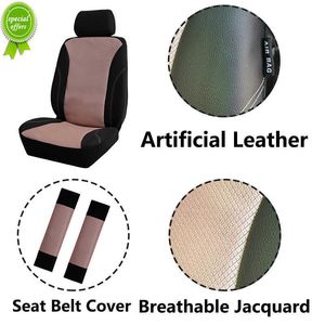 Nouvelle mise à niveau accessoires de voiture filles en peluche 2 housses de siège de voiture avant taille universelle en cuir Jacquard ensemble complet avec ceinture de sécurité sac à dos