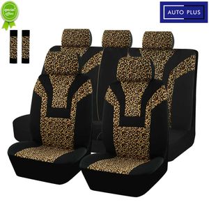 Fundas de asiento de coche con estampado de leopardo, protección de asiento, Airbag interior del coche, Compatible con universales, juego completo para coches, SUV y camiones, nueva actualización