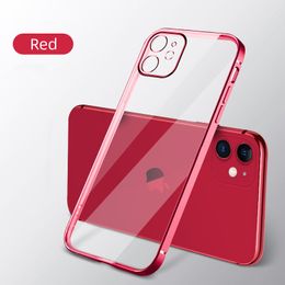 Nuovo aggiornamento Custodie per cellulari con trasparenza per cellulare Soft per iPhone 14 13 12 11 pro max 7 8 plus x xs xr 12 mini Cover elettrolitico trasparente