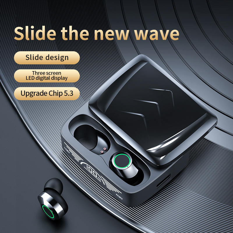 5.3 BQ30 Yonga Seti Bluetooth Kablosuz Kulaklık ile Yeni Yükseltme TWS kulaklıklar Üç ekranlı LED Dijital Ekran