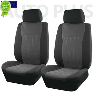 Nouvelle mise à niveau universelle 2 housses de siège de voiture avant tissu sergé avec protecteur de coussin de siège en tissu Polyester Airbag Compatible SUV Van