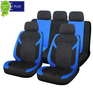 Nouvelle mise à niveau universelle diamant treillis Polyester bleu 4 pièces/9 pièces housses de siège de voiture de course ensemble accessoires de protection de siège intérieur