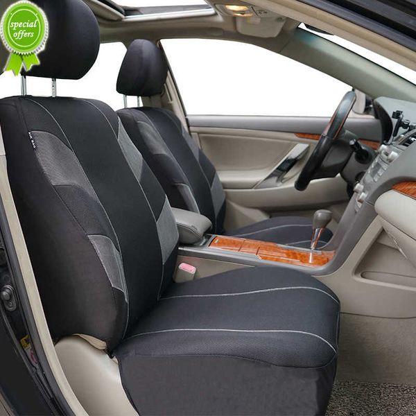 Nouvelle mise à niveau Universal Piping Bling et Jacquard Foot Women Covers de siège d'auto Ensemble avec des couvercles de sécurité accessoires intérieur