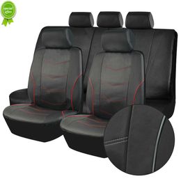 Nueva actualización de fundas de asiento de tamaño Universal para coche fundas de asiento de coche de cuero Artificial diseño deportivo apto para la mayoría de coches SUV camión Van