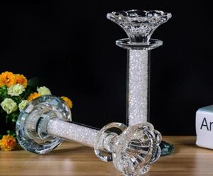 Nouveau bougeoir en cristal européen haut de gamme éclairage de Table décoration salle de mariage fournitures de mariage romantique chandelier en cristal5063313