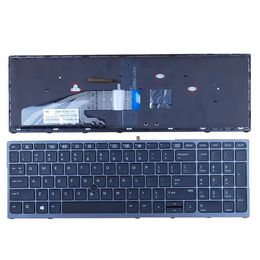 Nuevo teclado estadounidense para HP Zbook 15 G3 17 G3 series puntero retroiluminado 848311-001