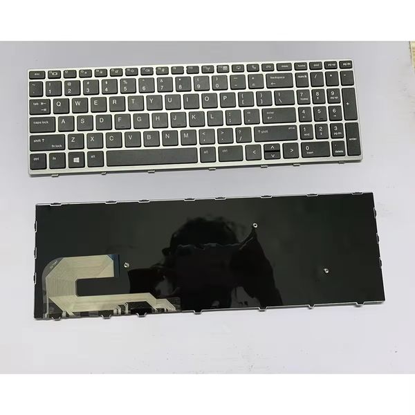 Nuevo teclado para ordenador portátil de EE. UU. para HP EliteBook 850 G5 marco plateado sin Teclado retroiluminado OEM