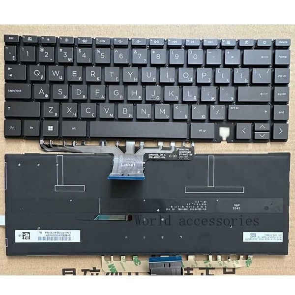 Nouveau clavier d'ordinateur portable US/RU pour HP Spectre x360 14-EA 14-ea0047nr 14-ae023dx avec rétroéclairage HKD230825. 230824 HKD
