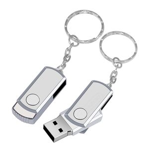 Nouveau USB 2.0 porte-clés en métal clé USB 32GB 64GB 128GB clé USB 8GB 16GB clé USB Roation Design clé USB