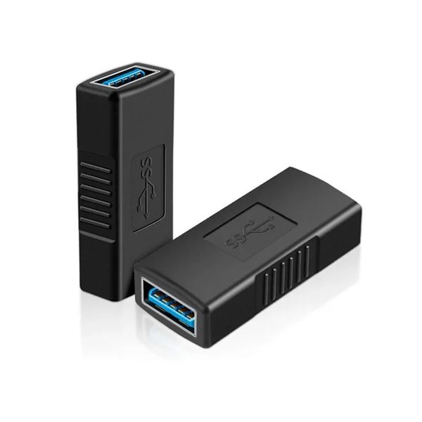 Nuevo USB 3.0 Tipo A Femenino a un adaptador de conector femenino USB3.0 AF a AF Copler F/F Cambiador de género Convertidor de extensor para la computadora portátil 1 PCFOR CAPORTOR DE GENDER USB