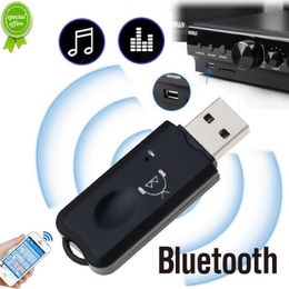Nuevo USB AUX Bluetooth Receptor Manos libres Kit de coche Transmisor USB estéreo de audio inalámbrico para reproductor de Mp3 de coche Altavoz sin conector de 3,5 mm