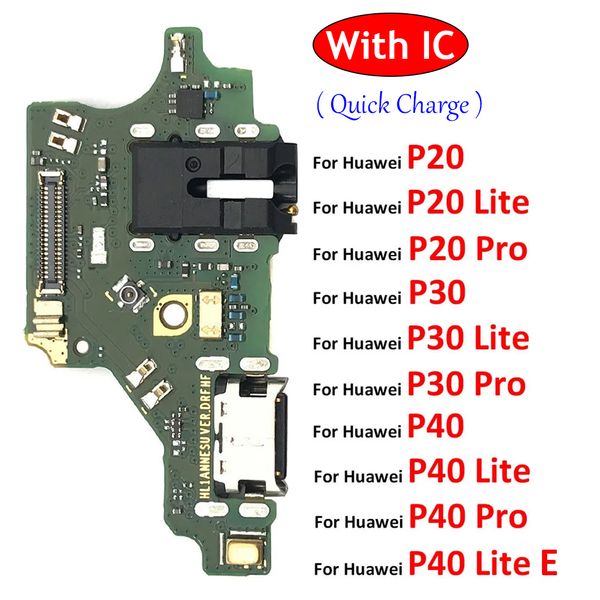 Nouveau port de chargement USB Connecteur pour Huawei P9 P10 P20 P30 P40 Lite E Plus Pro Dock Charge Board Flex Cable