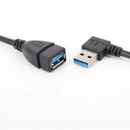 Nouveau câble d'extension USB USB 3.0 mâle à angle droit féminin Adaptateur USB 90 degrés Up / Down / gauche / droit CABO USB 0,2 M 1. Pour le câble d'extension USB