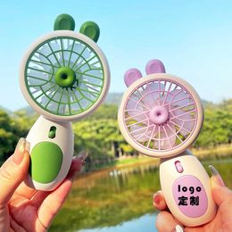 Nieuwe USB handheld stille kleine ventilator mini Portable Handheld Desktop Fan Gift Printing