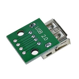 Nieuwe USB mannelijke connector / mini-micro-USB tot DIP-adapter 2,54 mm 5pin vrouwelijke connector B Type USB2.0 Vrouwelijke PCB-converter USB-01 voor mini-micro