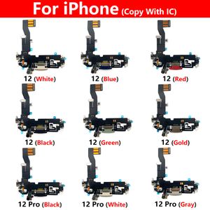 Nouveau USB Micro Charger Charging Port Dock Connecteur Microphone Board Flex Cable pour iPhone 12 Pro Max 12 Mini Copie avec IC