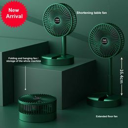 Nuevo ventilador recargable USB para oficina, hogar, ventilador telescópico plegable, bajo ruido, alta duración de la batería, miniventilador eléctrico de refrigeración por aire en espera