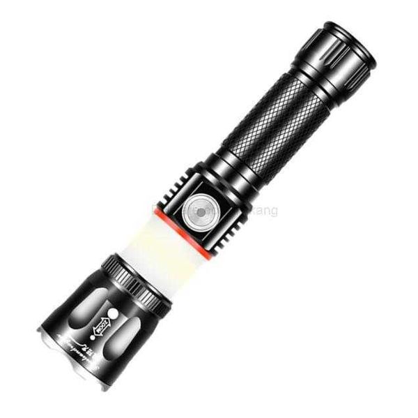 nouvelles torches de lampe de poche rechargeables par USB L2 T6 led torche de lampe de poche tactique Réglage de l'échelle COB lampes de poche super lumineuses lumens 4 modes de lampe d'extérieur